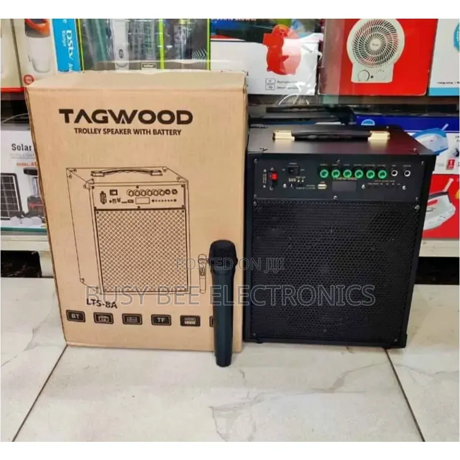 Tagwood 15 Inch Trolley Speaker – Portable With Microphone