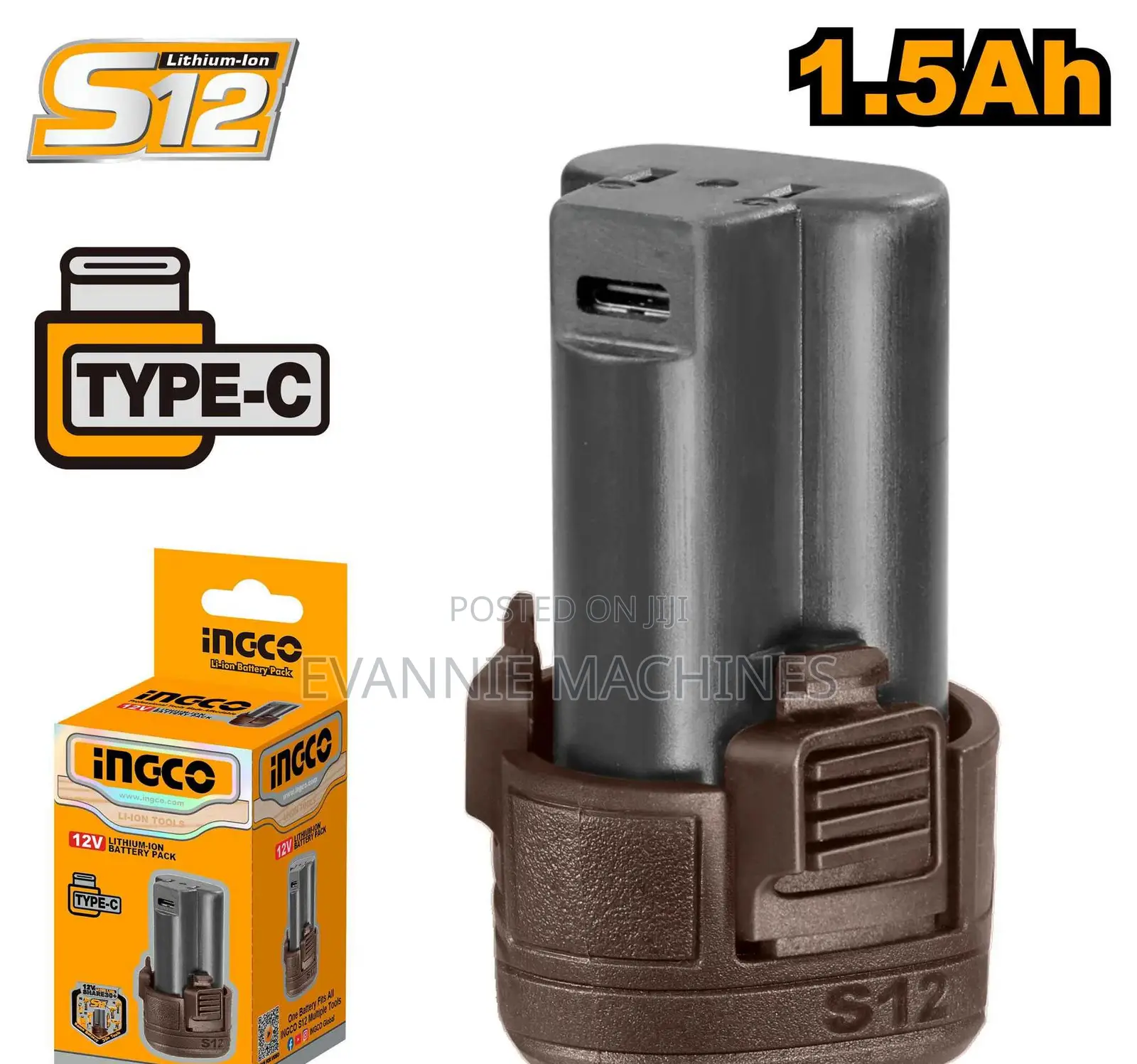 Ingco Fbli12153 Lithium-Ion Battery Pack 1.5ah 12v
