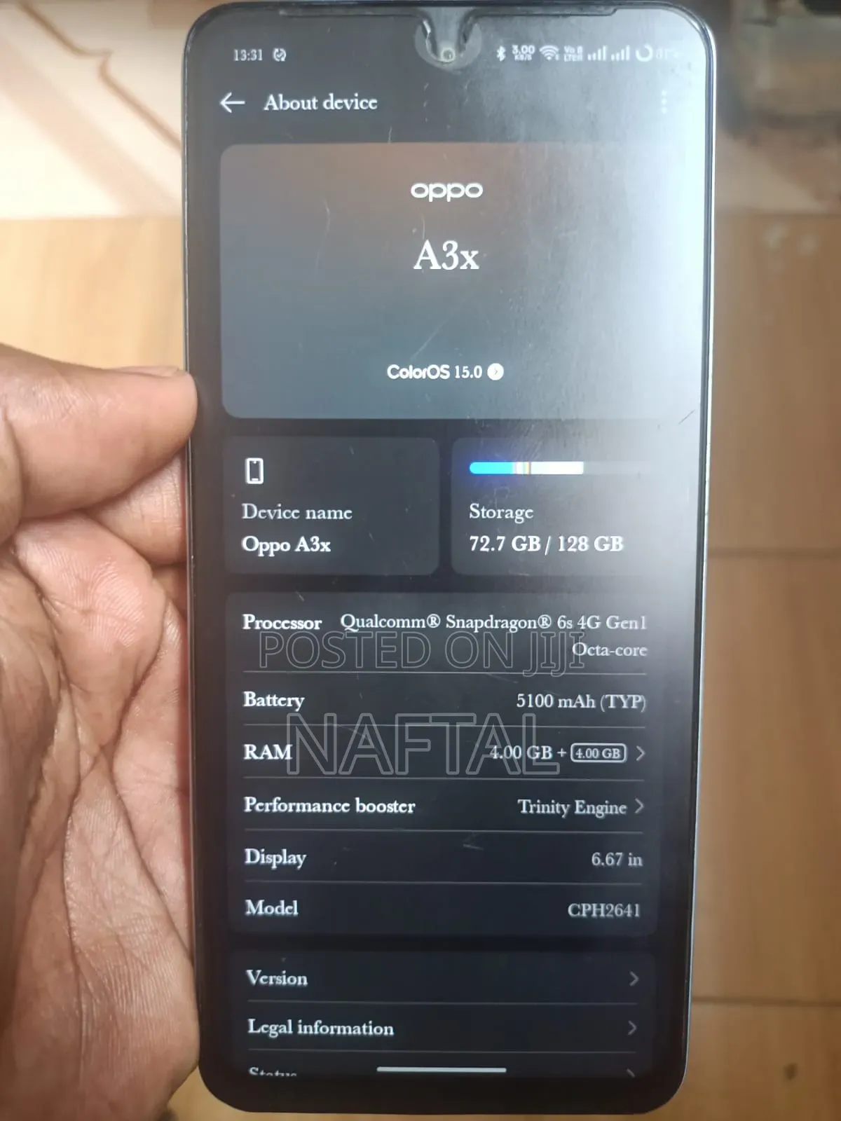 Oppo A3x 128 GB Blue