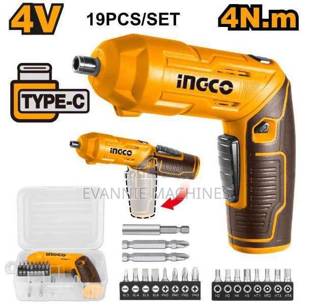 Ingco Csdli0442 Cordless Screwdriver 4nm 4v