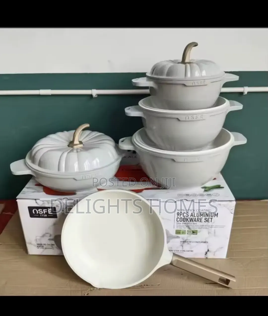 9pcs Usfe Pumpkin Granite Cookware Set-Alp