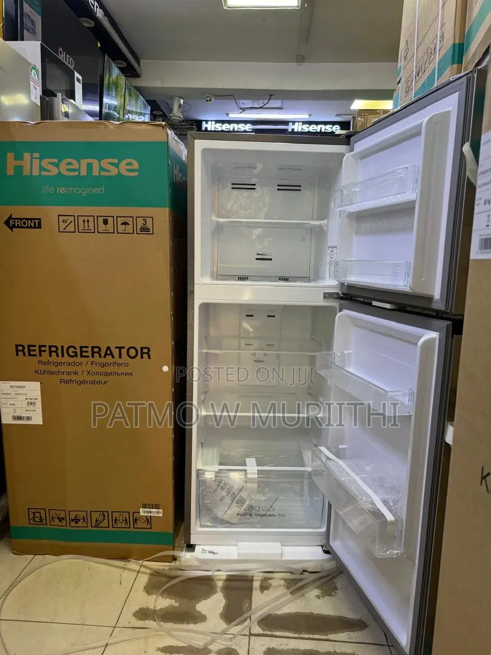 Hisense Fridge Ref203dr 203l Double Door Fridge No Frost