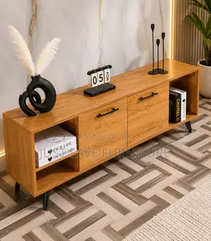 Modern Wooden Tv Stand | 5ft Entertainment Unit With Storage Cabinets