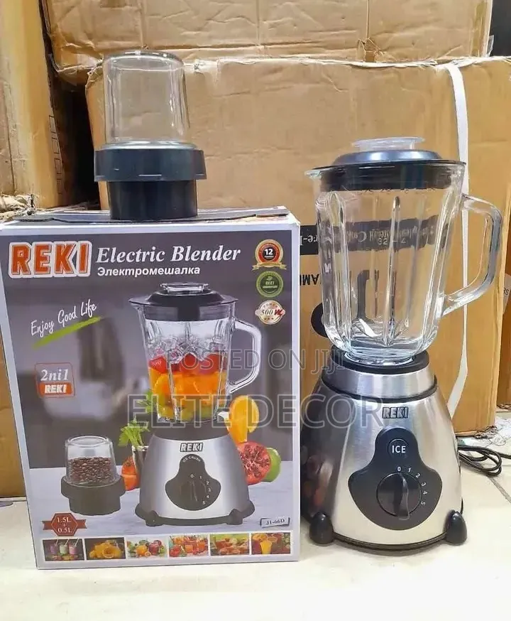 Reki 2in1 Blender With Glass Jar and Grinder