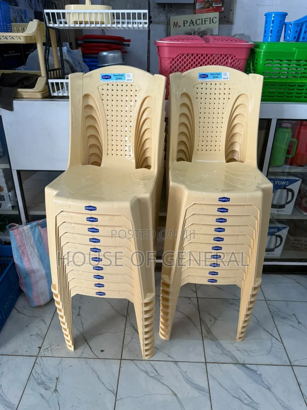 Strong Kenpoly Armless Plastic Chairs. Godd Quality Plastic Chairs