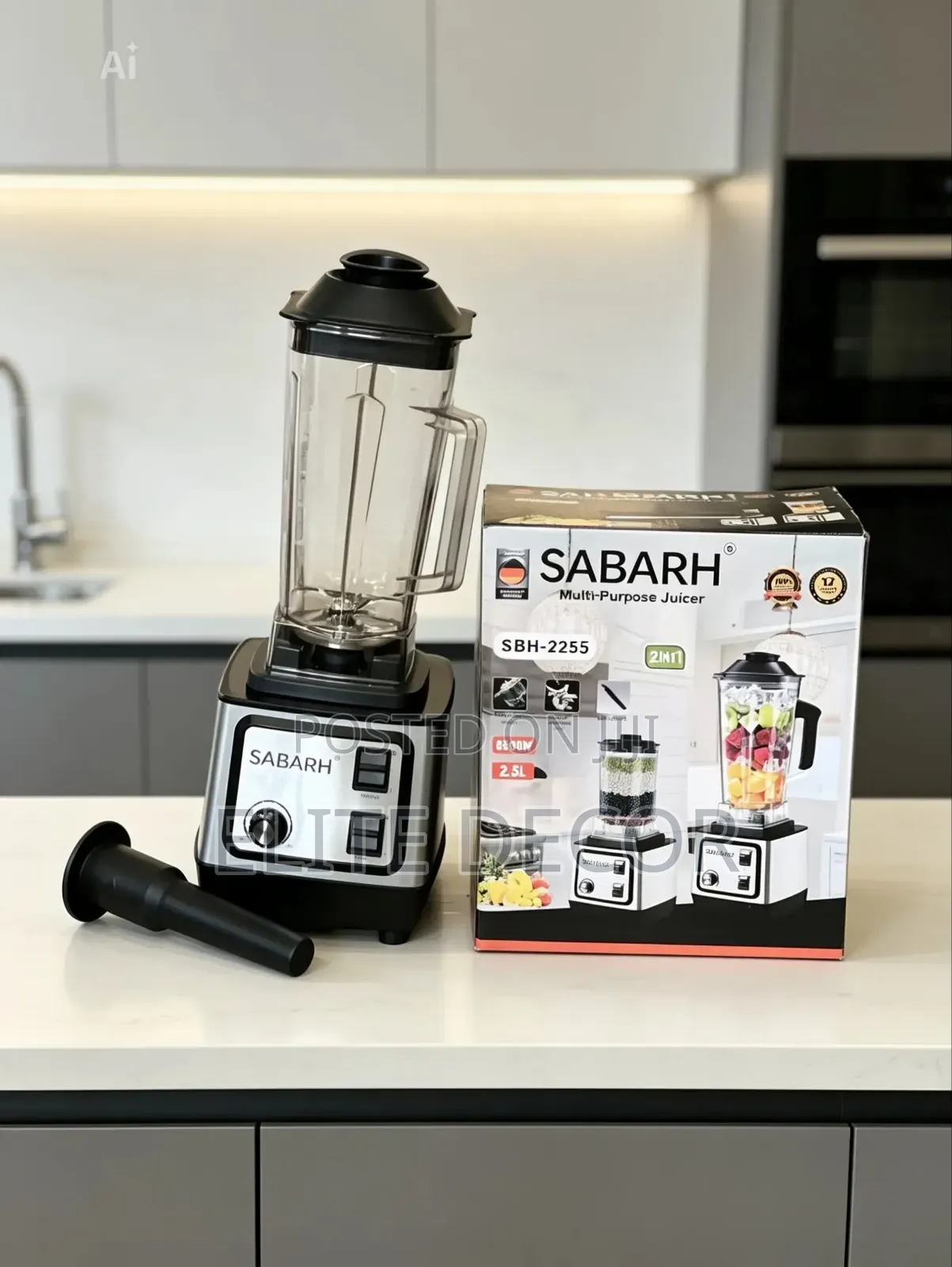 *2 in 1 Sabarh Commercial Blender 1800w With Grinder