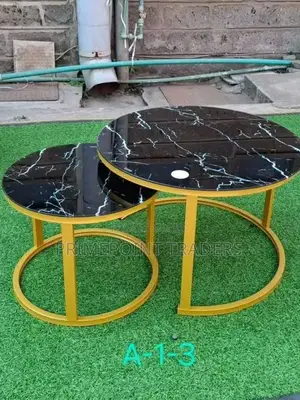 Coffee Table,Glass Finish Black Marble Coffee Table Collection