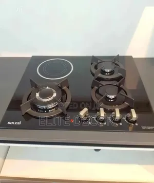 Bolesi Hob 3 Gas Burners +1 Infrared Electric With Gas Sensor