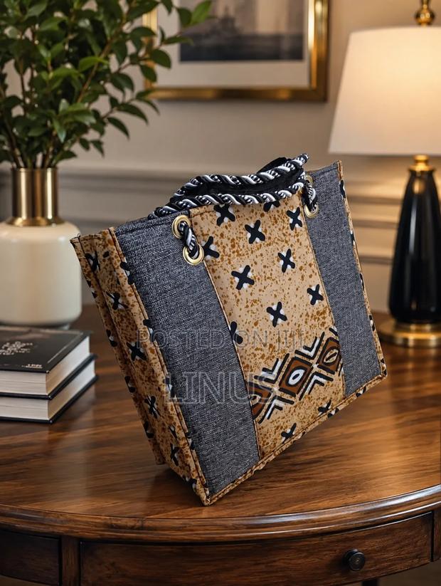Elegant Handmade African Print Tote Bag