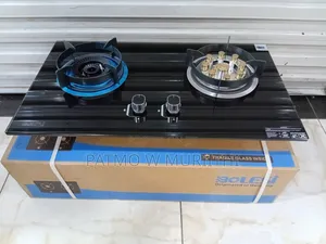 Bolesi Hob 2 Burners With Sensor and Wok Burner Inbuilt Glass