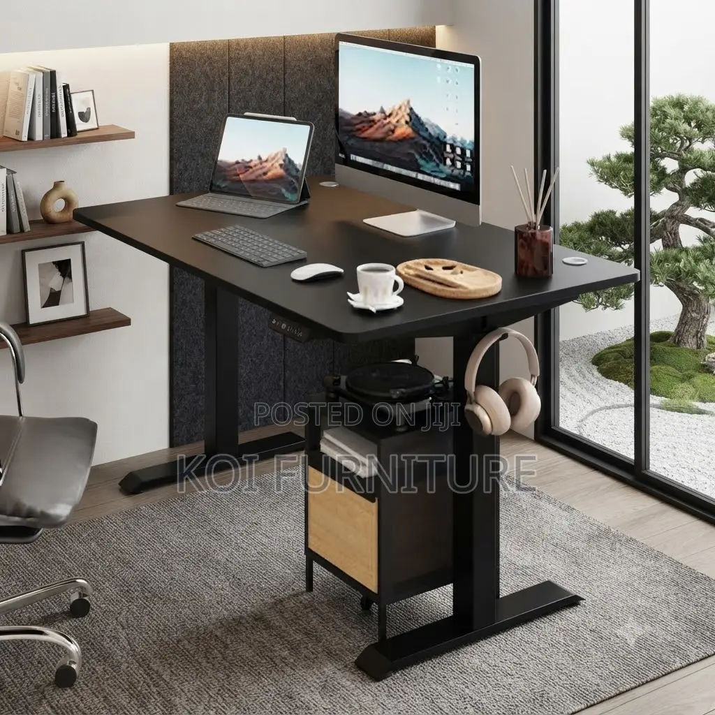 Office Desk; 1.2 Meter Adjustable Desk With Memory Preset