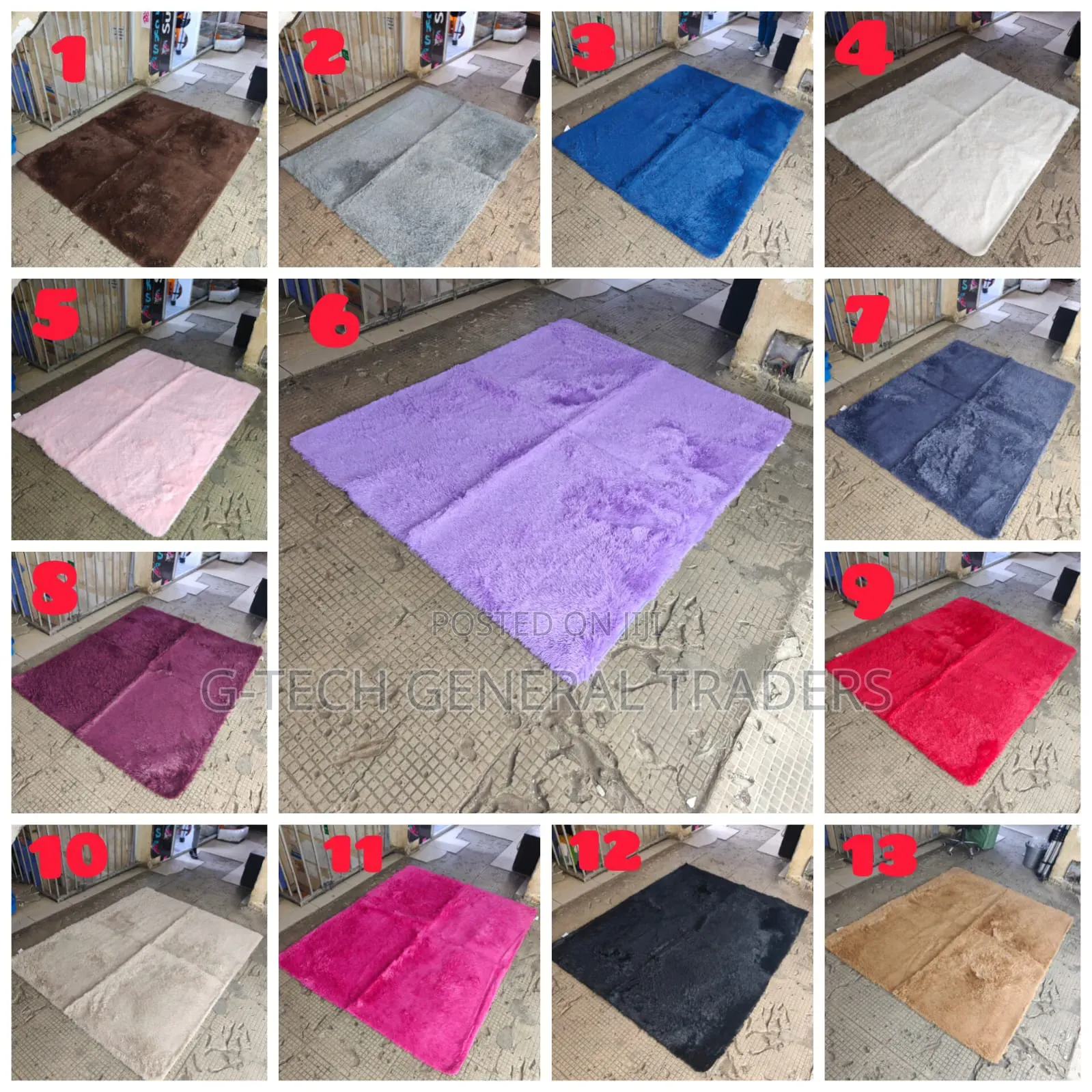 Multicolored Fluffy 5*8 Fluffy Carpets