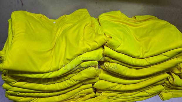 Uda Yellow Polyester Tshirts - main view