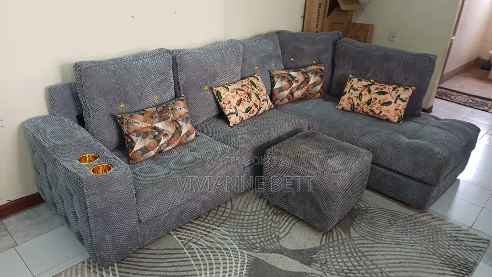 5 Seater Corner Sofa Bed With Spring