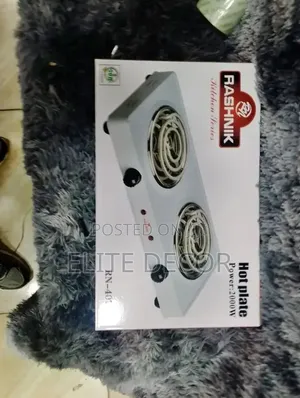 3-Pin Double Electric Coil Hot Plate Cooker – Portable 2 Burner Table