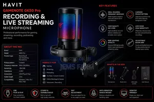 Havit Gk50 Pro Recording Live Streaming Microphone – 30hz–20khz