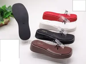 Zara Women's Platform Clear Strap Slides
