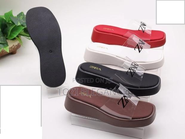 Zara Women's Platform Clear Strap Slides - thumbnail 3