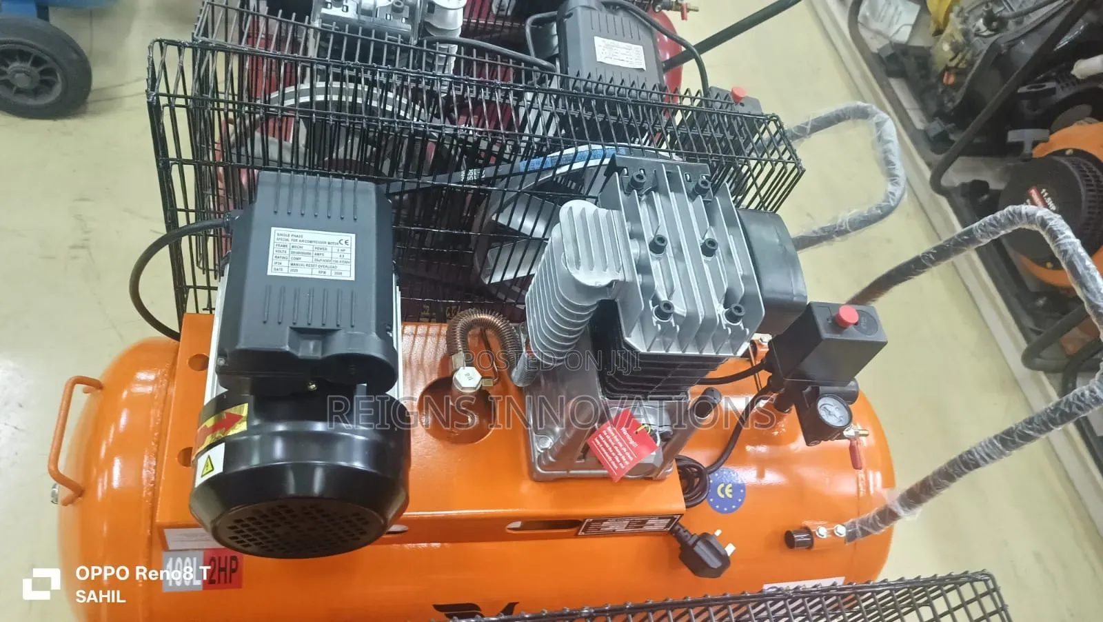 100l 2hp Portable Electric Air Compressor