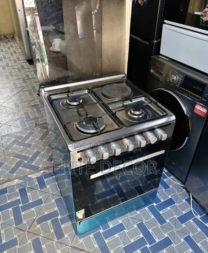 Haier Hcr2031eeslp 60×60 Standing Cooker (3 Gas + 1 Electr) Gas Sensor