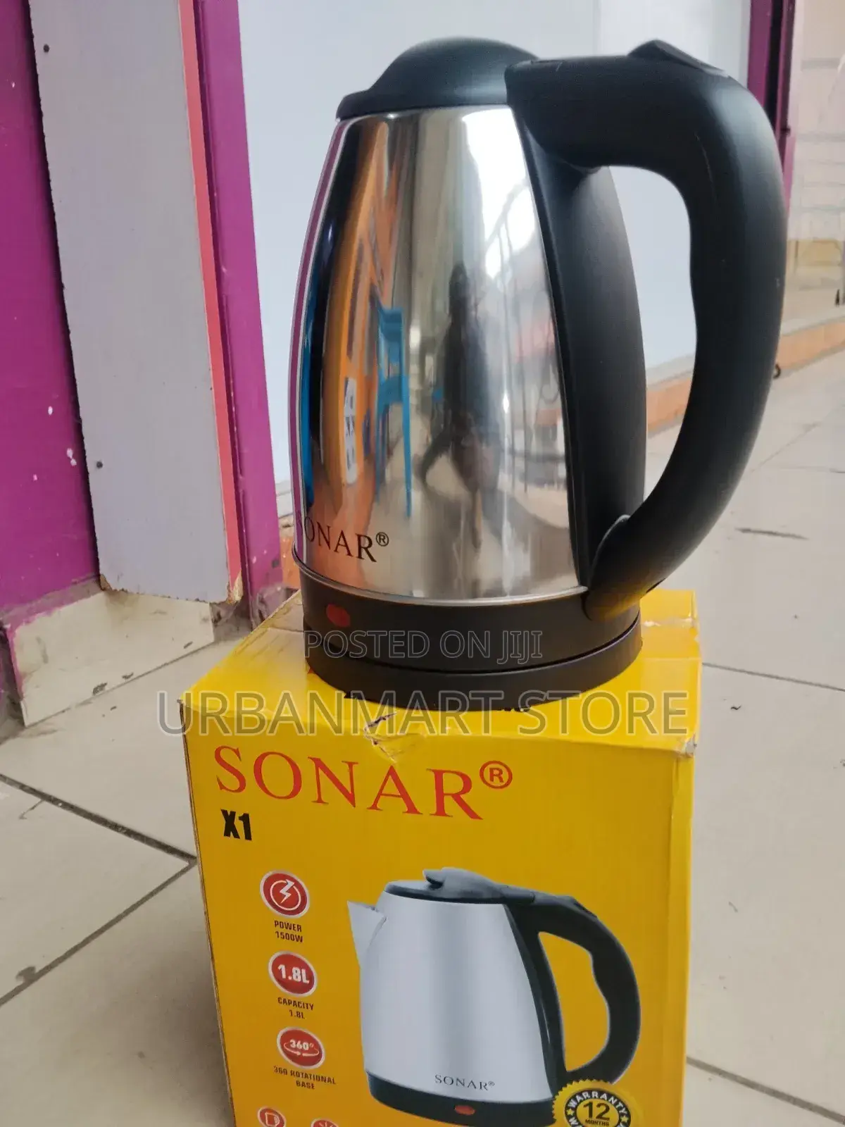Sonar 1.8l Stainless Steel Electric Kettle