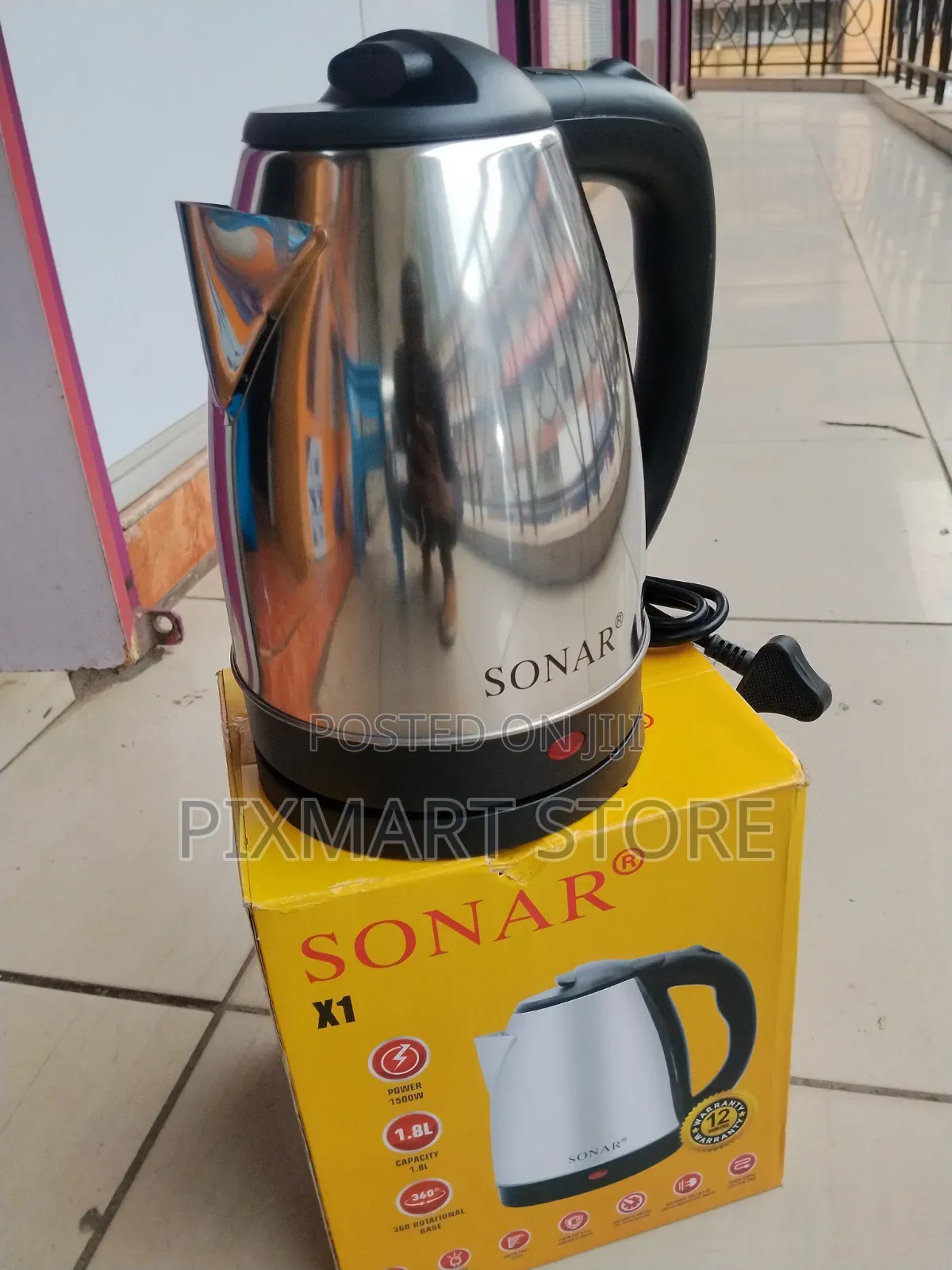 Sonar Stainless Steel Tea and Coffee Kettle 1.8l