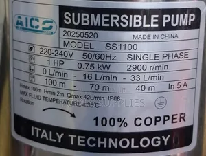 Aico Japan Deep Well Submersible Pump 100m