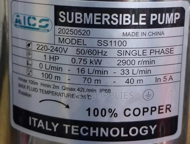 Aico Japan Deep Well Submersible Pump 100m - thumbnail 2