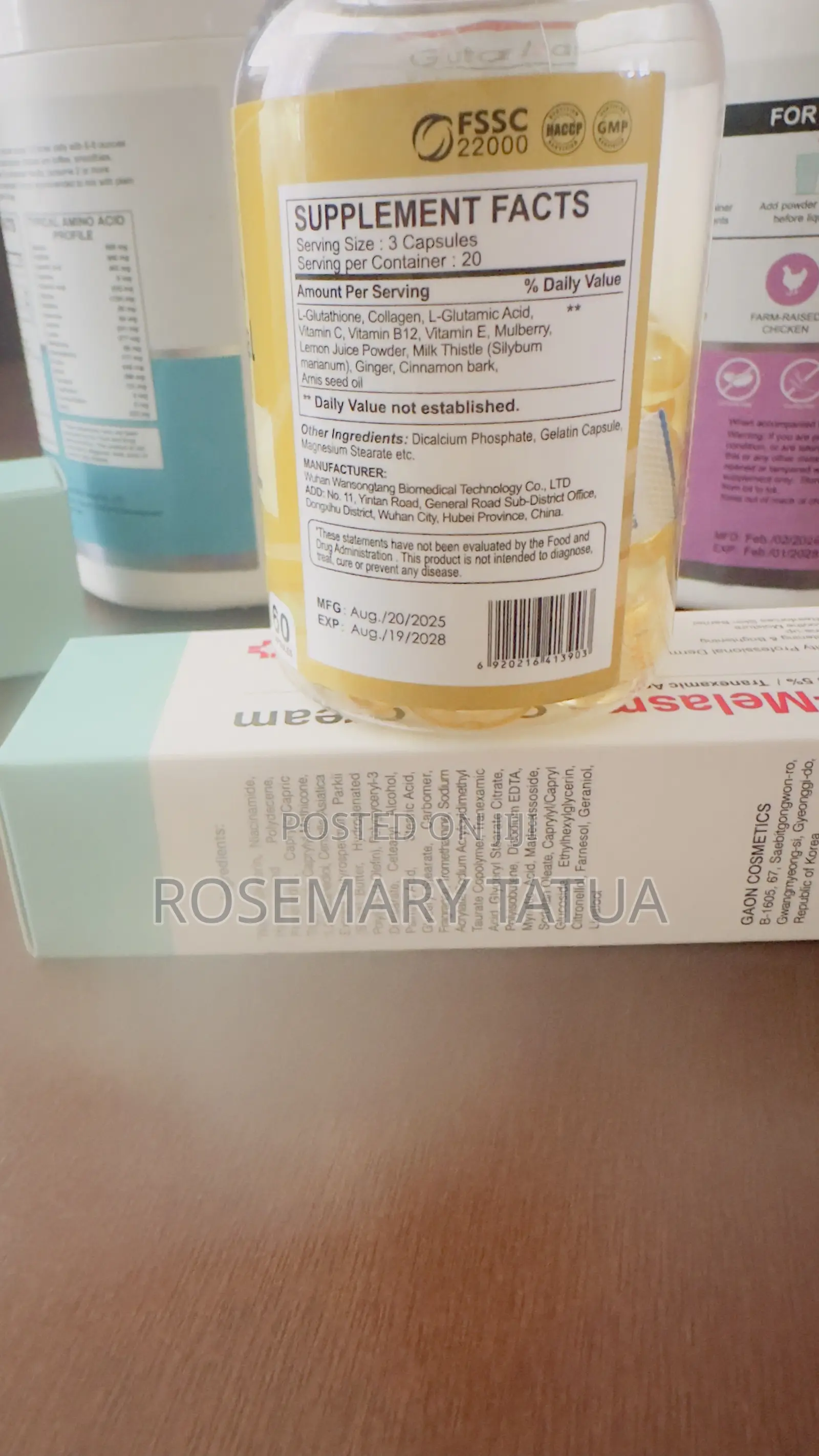 Ultra Whitening Skin Glutathione Liposomal Capsules