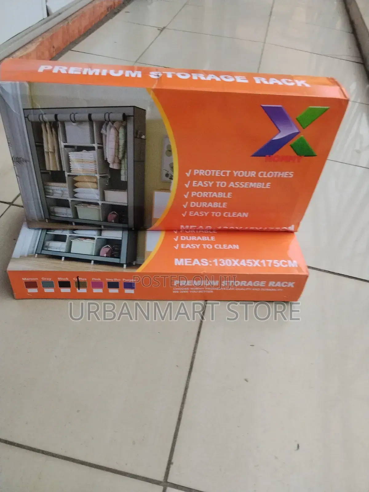 Strong 3 Column Metallic Wardrobe Storage Cabinet