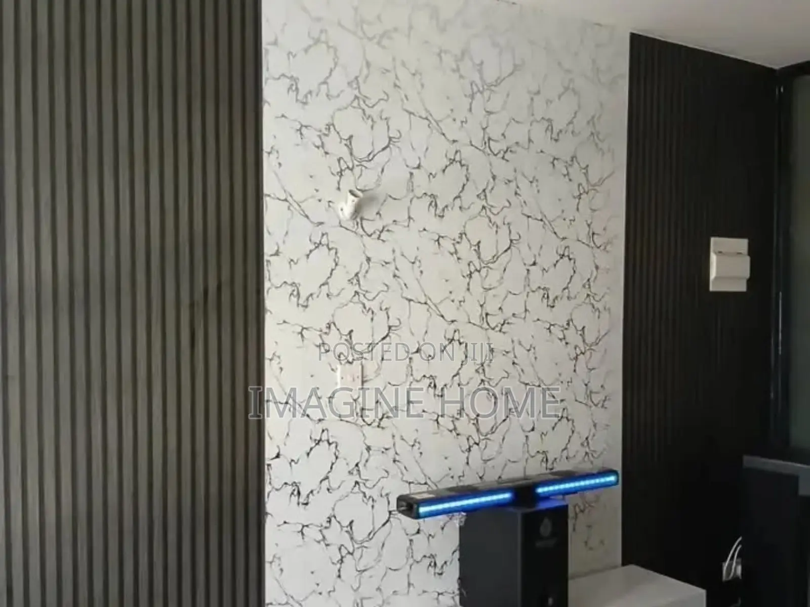 Tv Wall Fluted Wallpaper Decoration