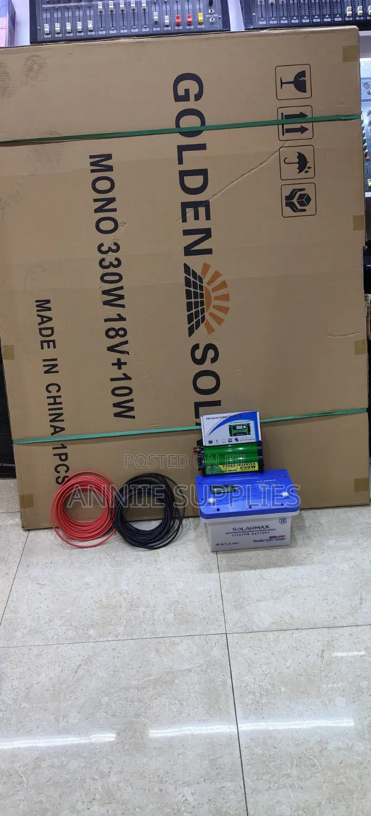 100ah Lithium Battery+330w Solar Panel+600w Power Inverter