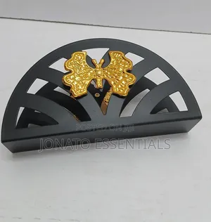 Black Gold Napkin Holder - Modern Dining Table Decor