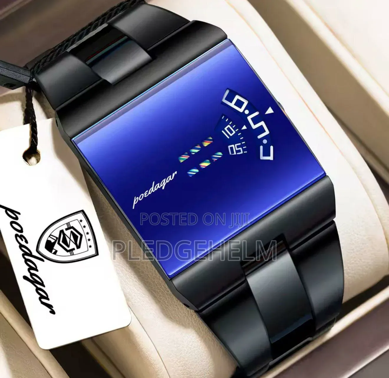 Poedagar 857 Futuristic Square Quartz Watch