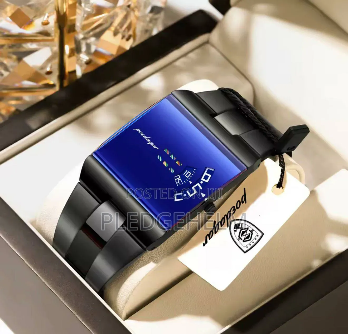 Poedagar 857 Futuristic Square Quartz Watch