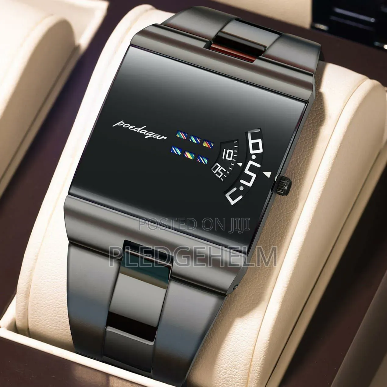 Poedagar 857 Futuristic Square Quartz Watch