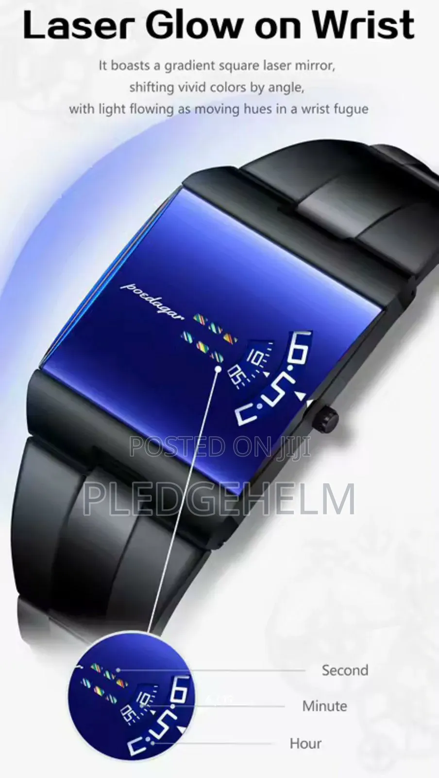 Poedagar 857 Futuristic Square Quartz Watch