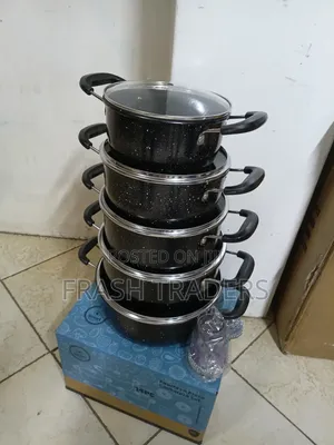 14pcs Non-Stick Granite Cookware Set With Glass Lids