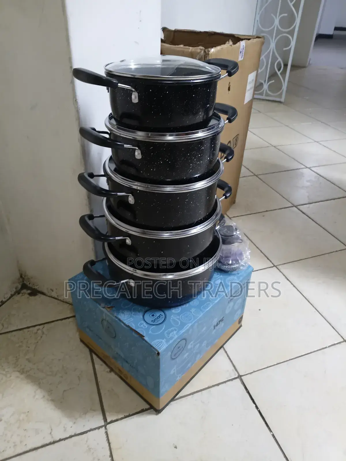 Cookware Set Premium 14 Piece Marble Coated Cooking Pot Set