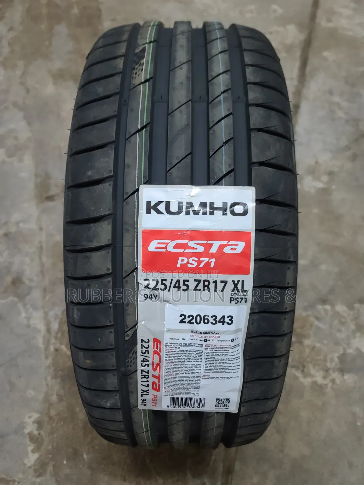 225 /45 R17 Kumho Tyres 94y Xl Escta Ps71