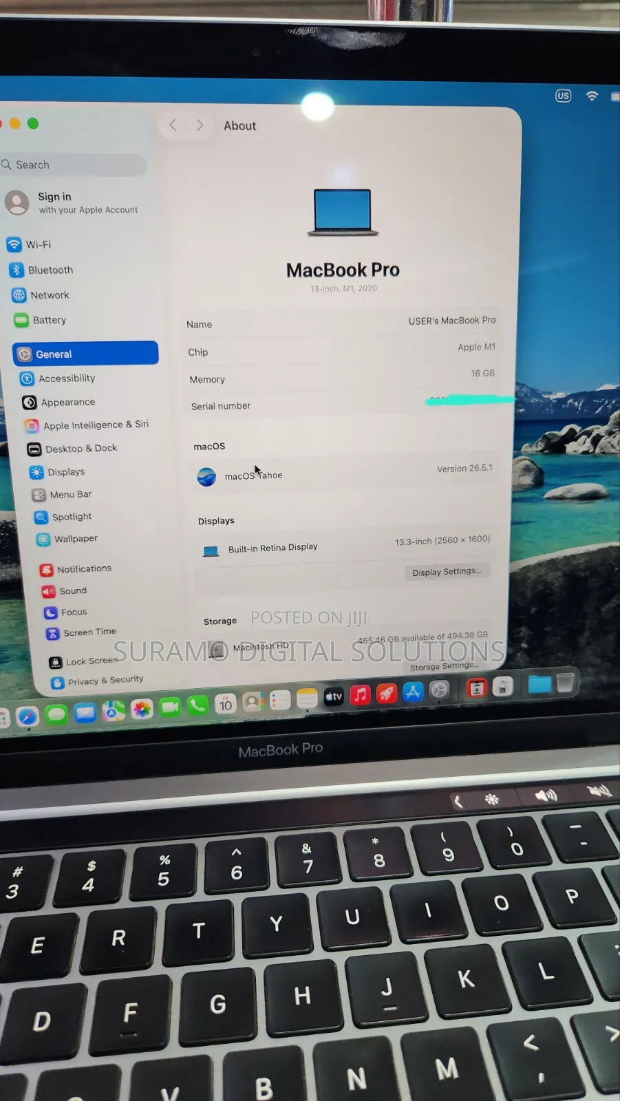 Laptop Apple MacBook Pro 2020 M1 16GB Apple M1 SSD 512GB