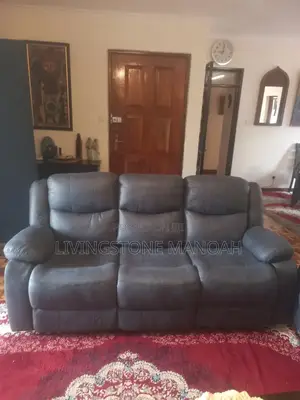 Recliner Sofa 6 Seater - Navy Blue