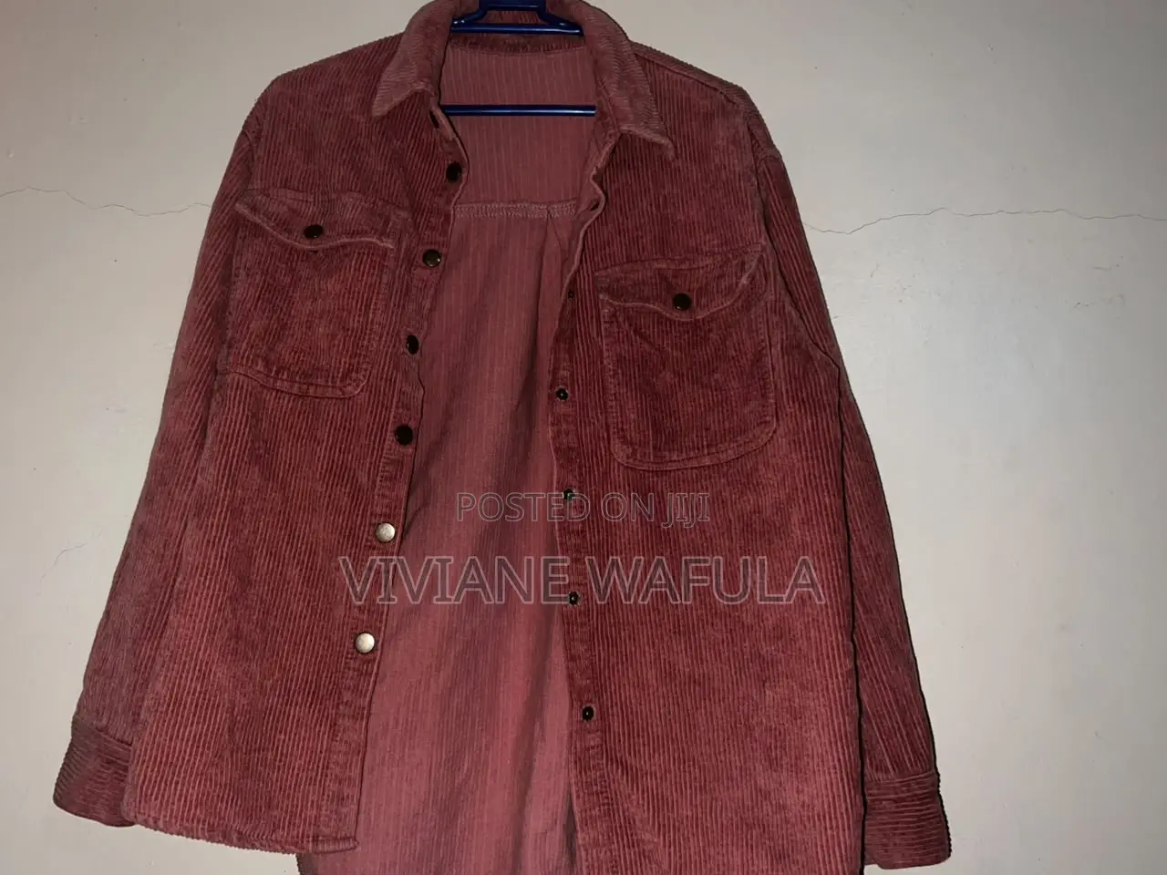 Spring Iron Corduroy Long Sleeve Casual Shirt