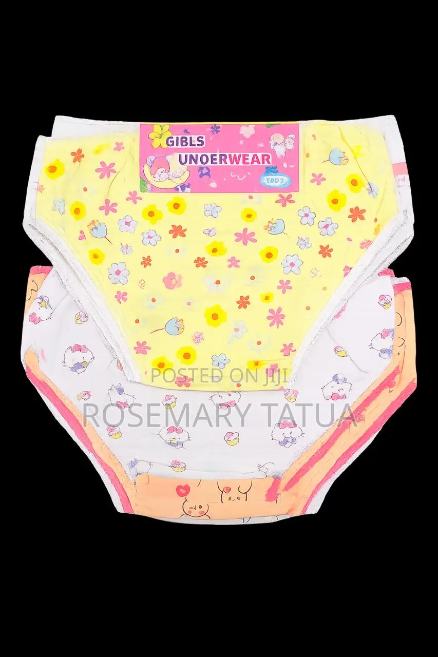 Girls' 100% Cotton Underwear (3-Pack)