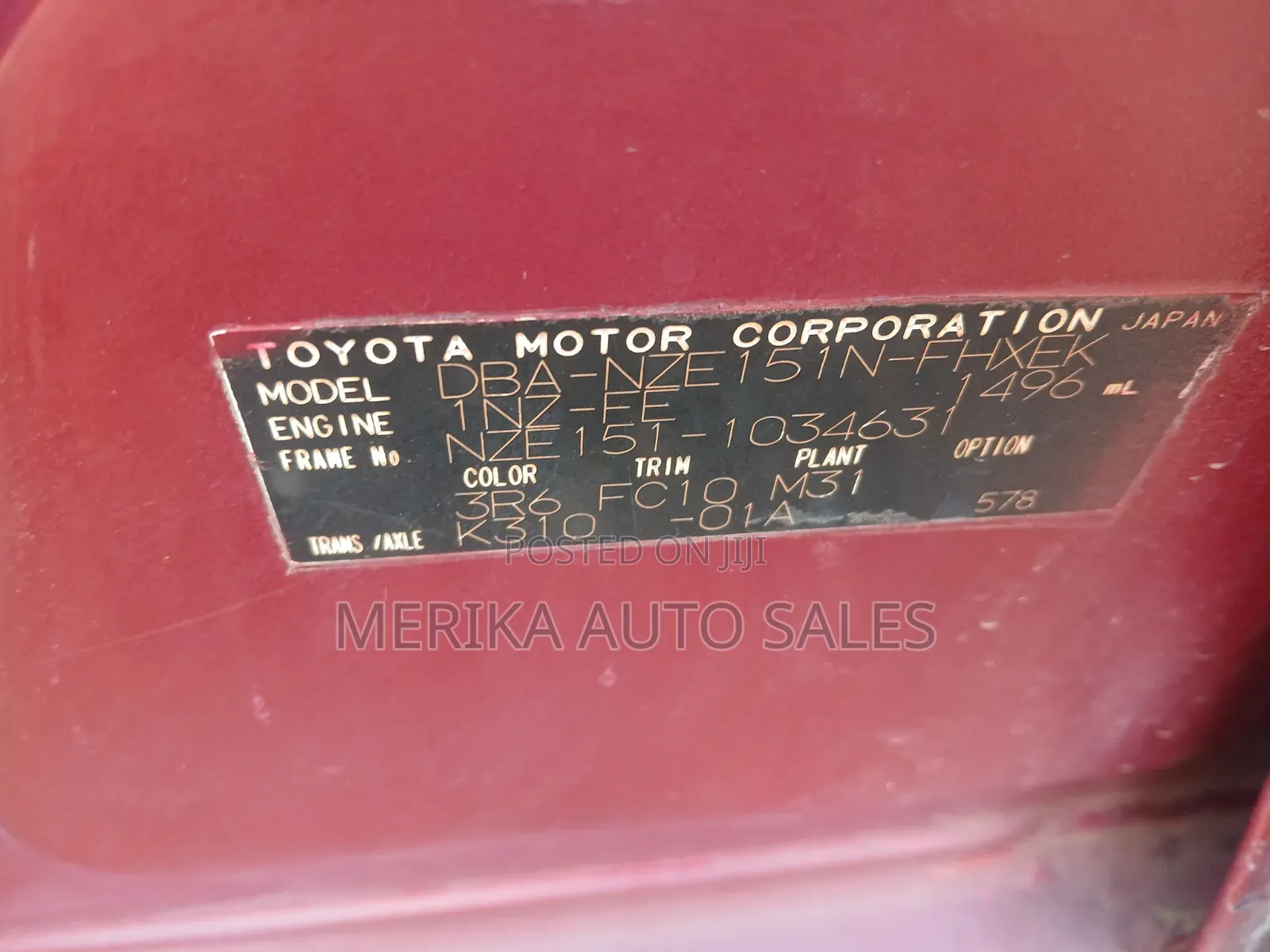 Toyota Corolla Rumion 2009 Red