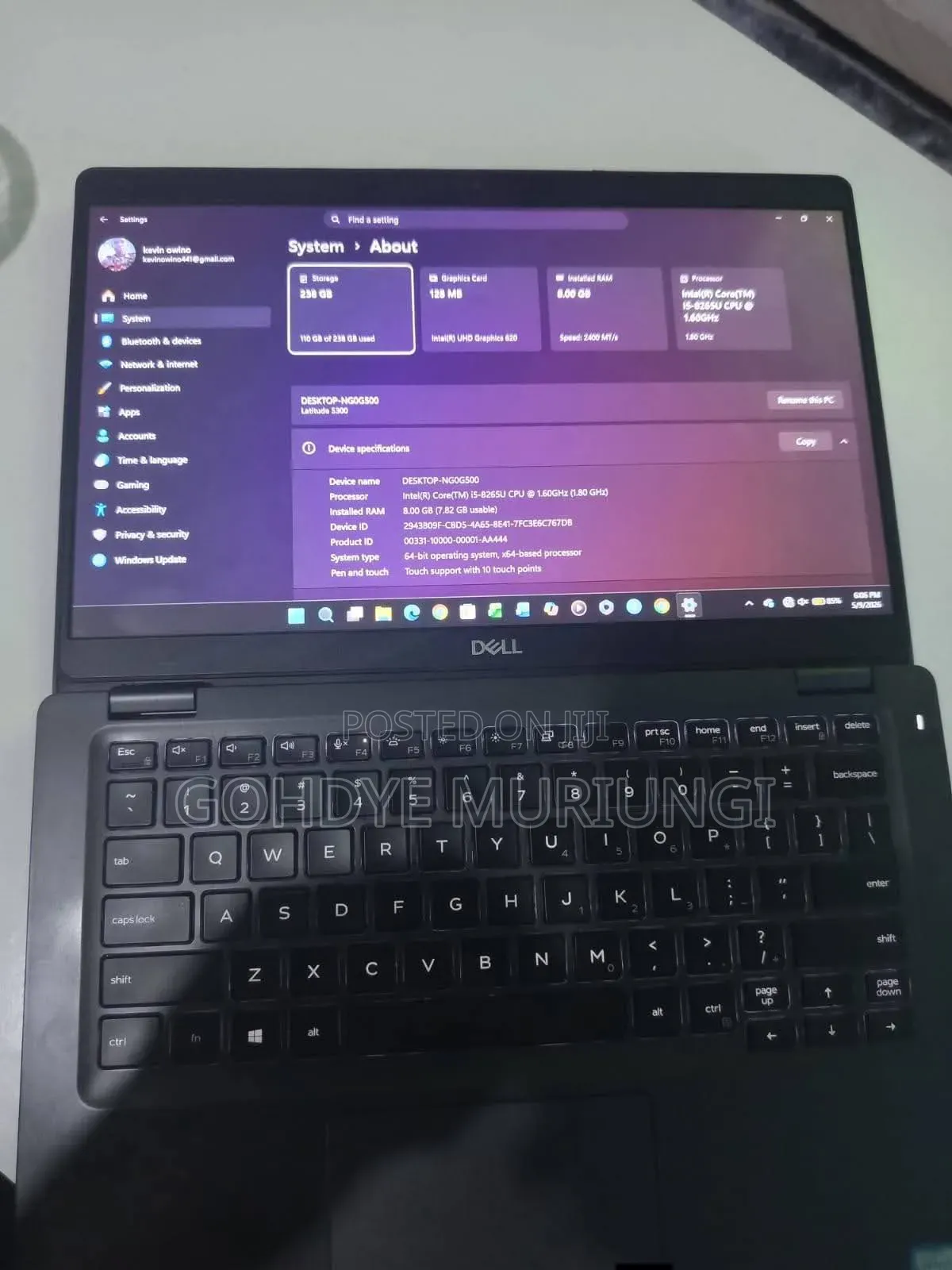 Laptop Dell Latitude 5300 8GB Intel Core i5 SSD 256GB