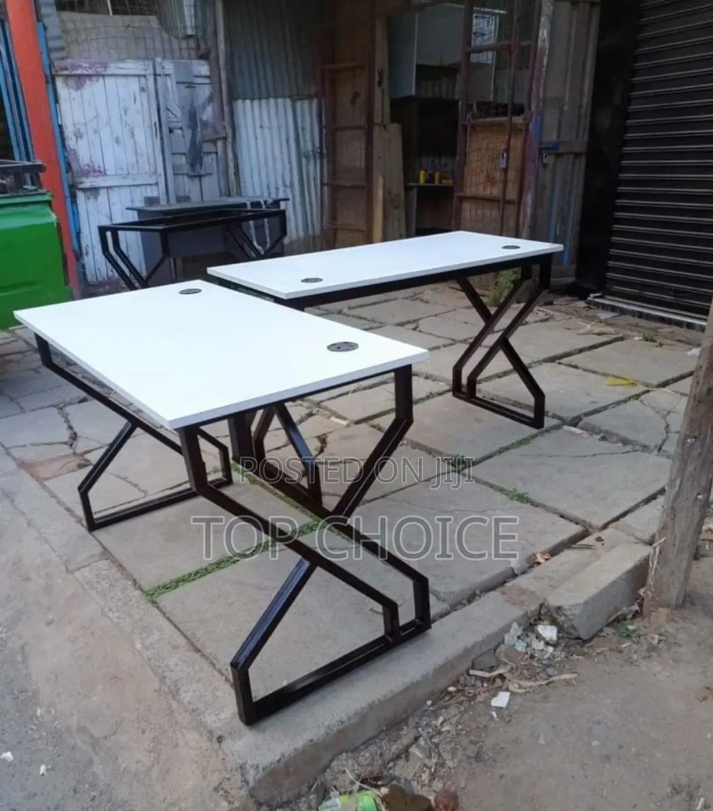 Modern Office Desk With Metal Frame