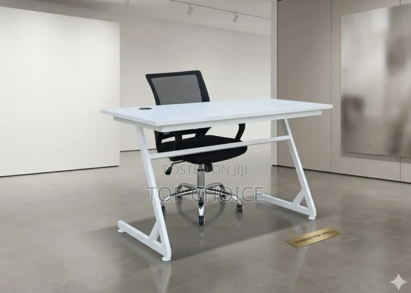 Modern Office Desk With Metal Frame