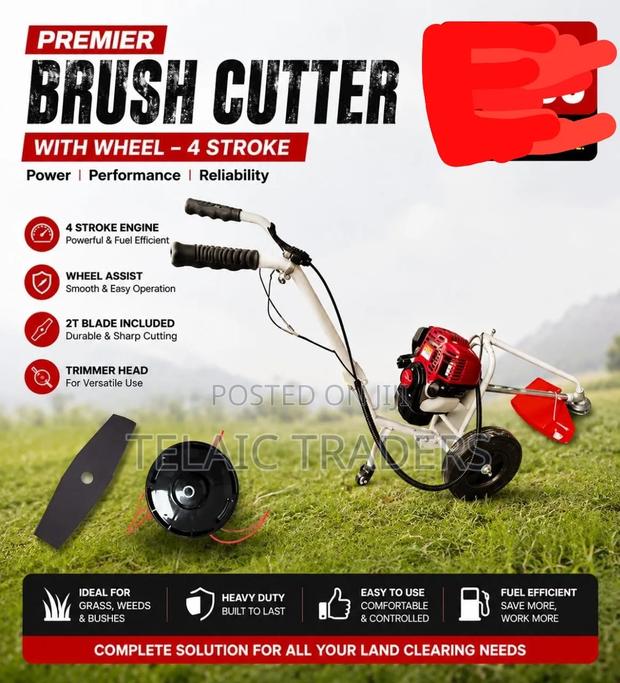 Premier 4 Stroke Brush Cutter With Wheels