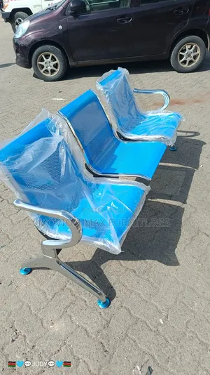 Unpadded Blue Padded Visitors Chairs